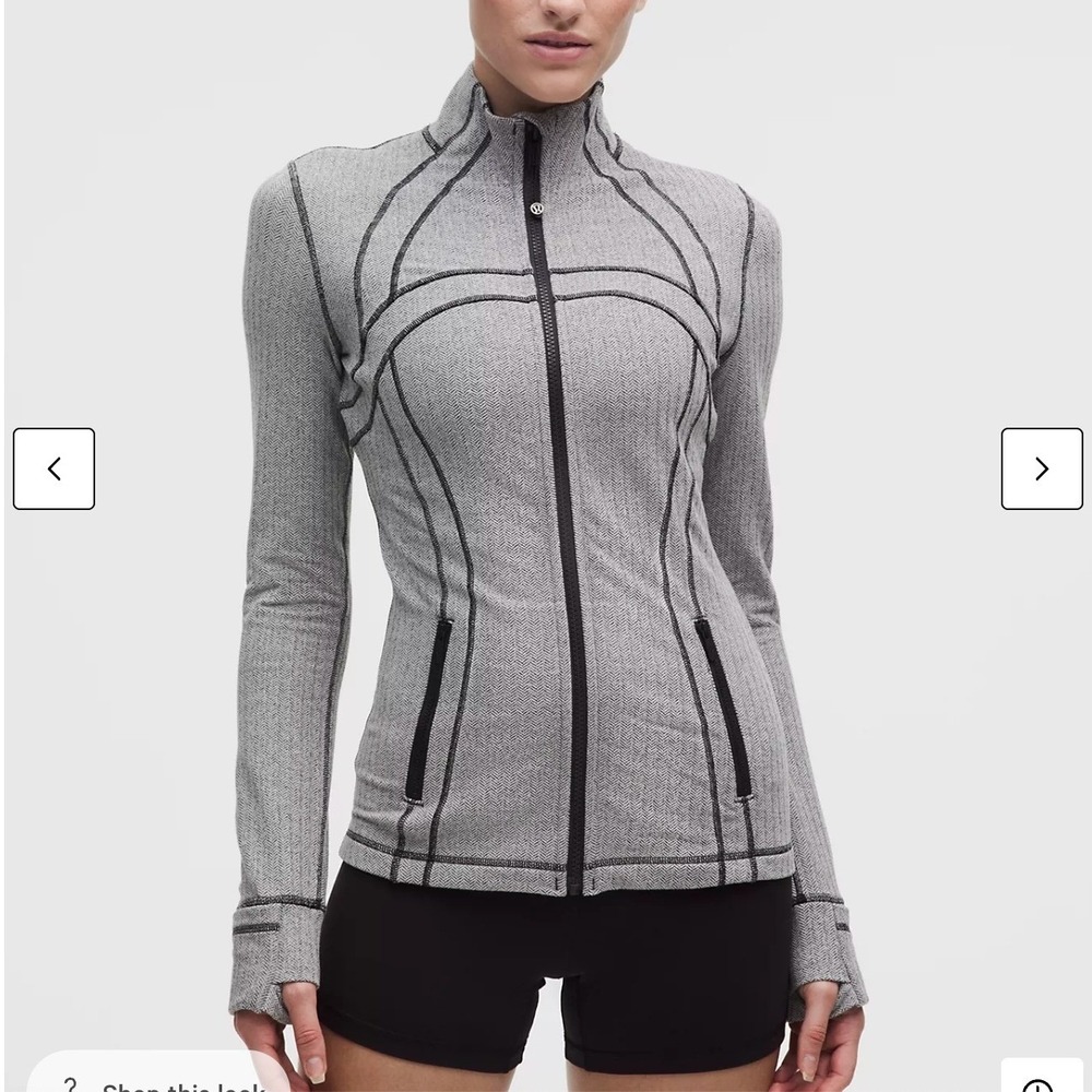 Lululemon Define Jacket – Herringbone / Black & White – Size 4